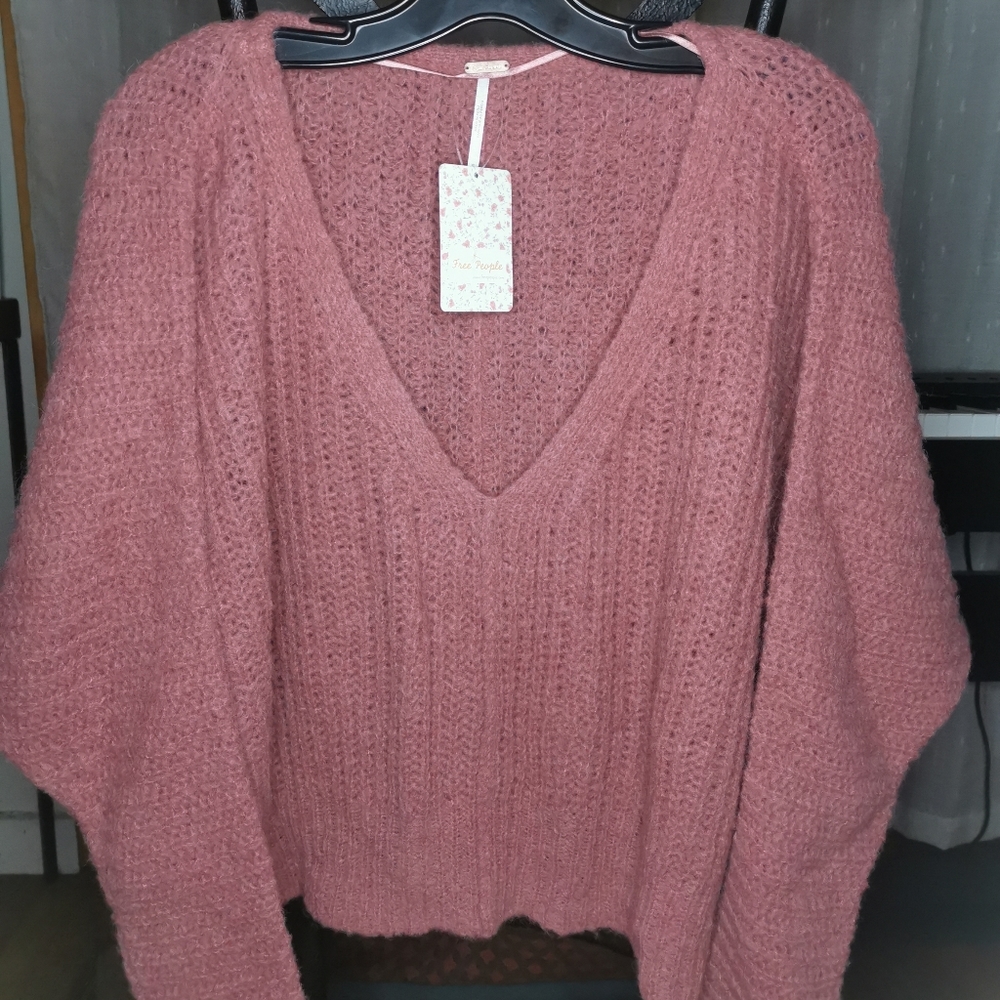 Free People Peach Rose Sweater